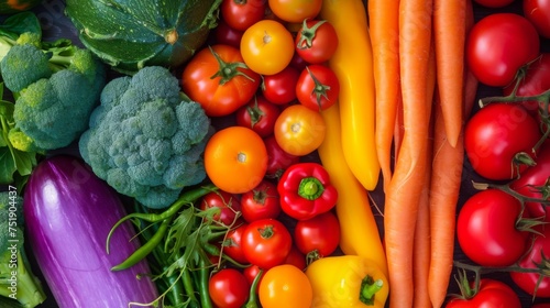 Assortment of fresh fruits and vegetables