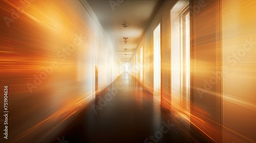 light corridor blurred room