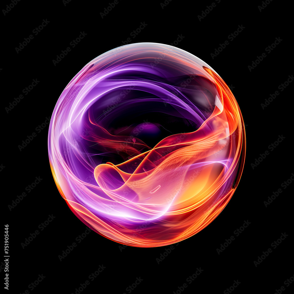light waves in glass orb light waves in glass orb