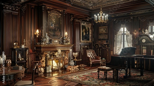 vintage victorian interior © vectorwin