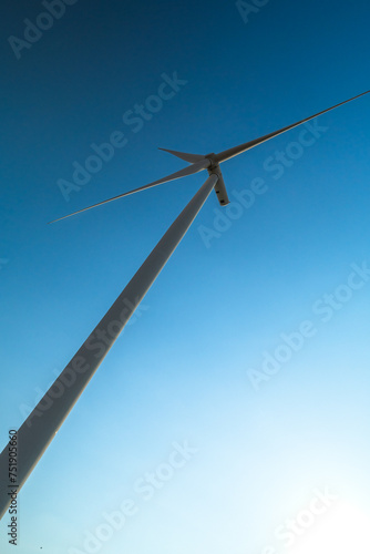 Wind turbine electrical of clean resource energy and environment sustainable. © ultramansk