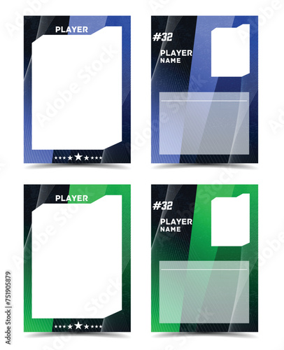 hockey sport card frame template set