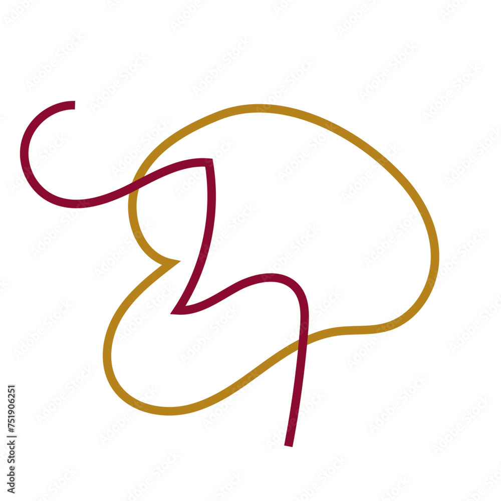 Abstract shape outline vector Abstract shape outline vector