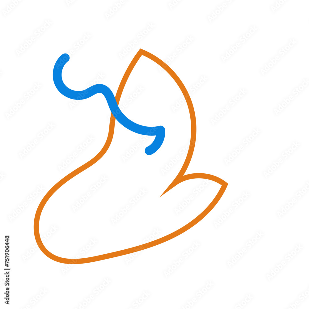 Abstract shape outline vector Abstract shape outline vector