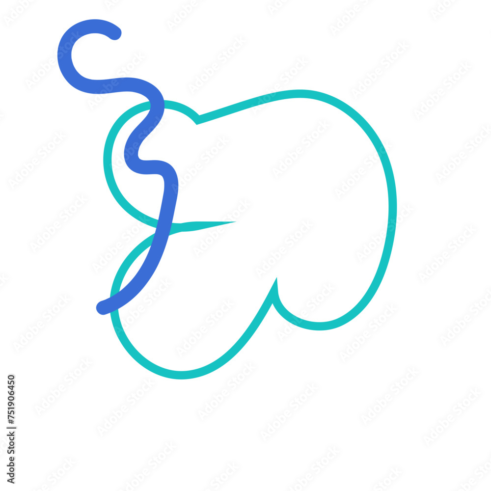 Obraz premium Abstract shape outline vector 