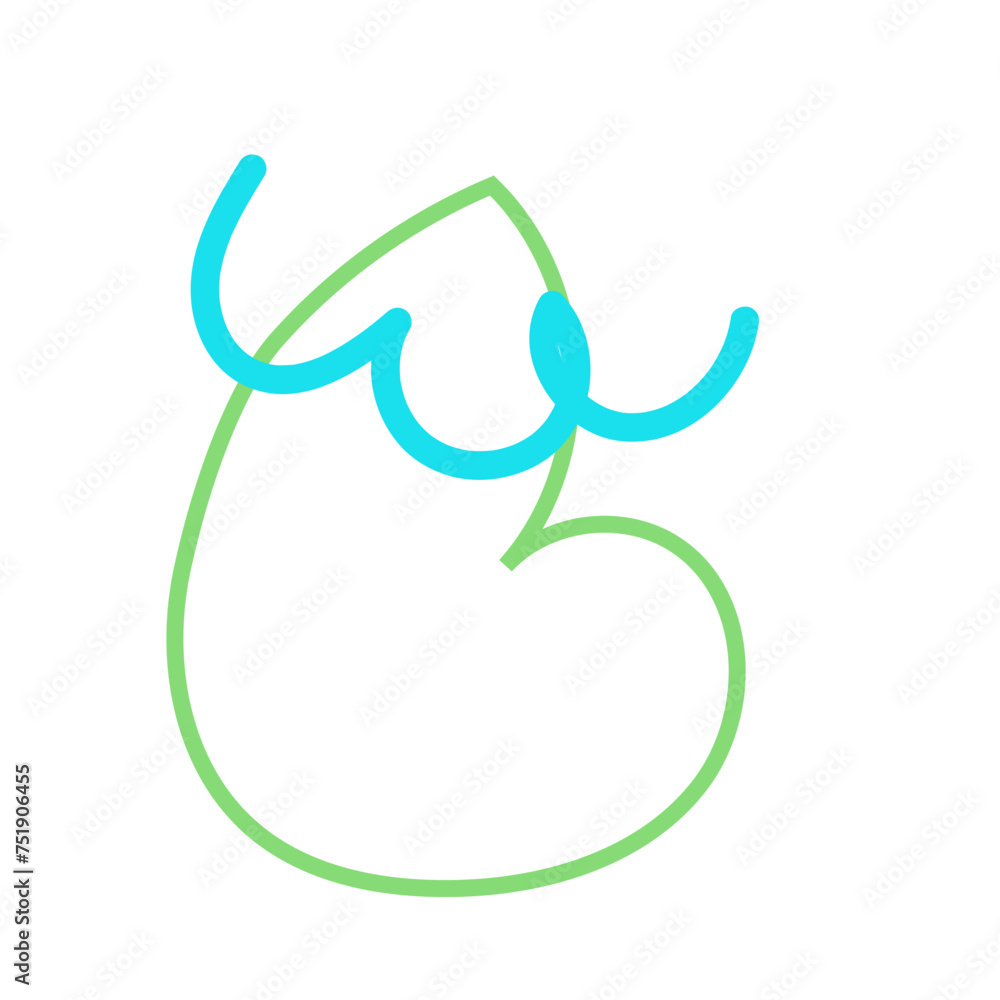 Obraz premium Abstract shape outline vector 