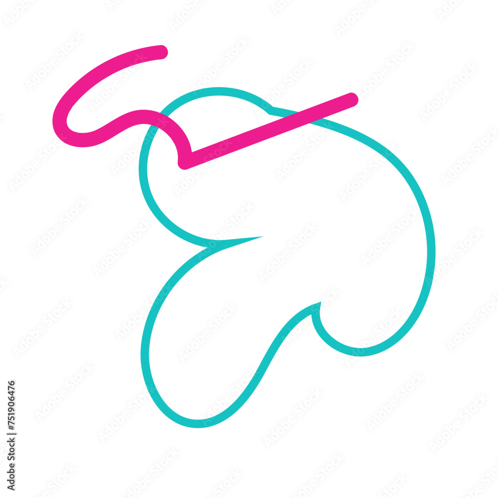 Obraz premium Abstract shape outline vector 