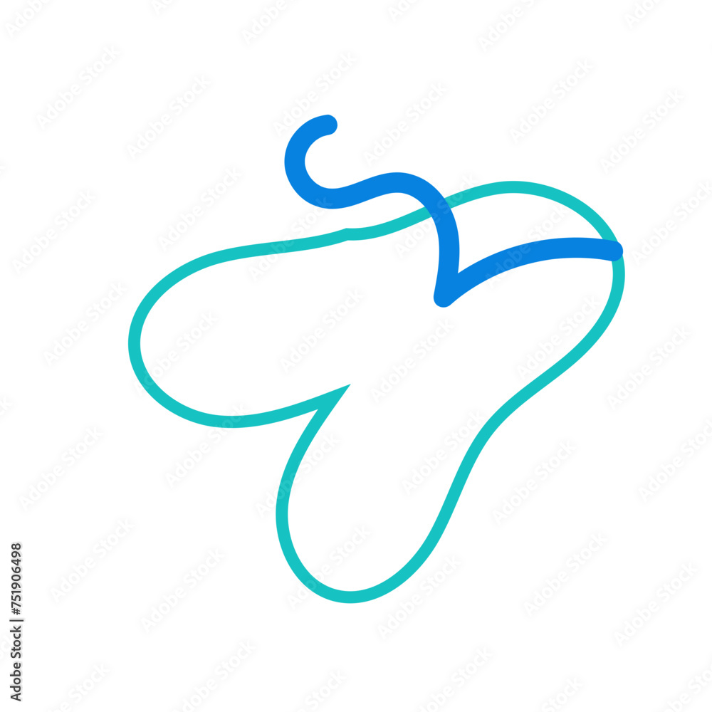 Abstract shape outline vector Abstract shape outline vector