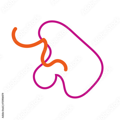 Abstract shape outline vector 