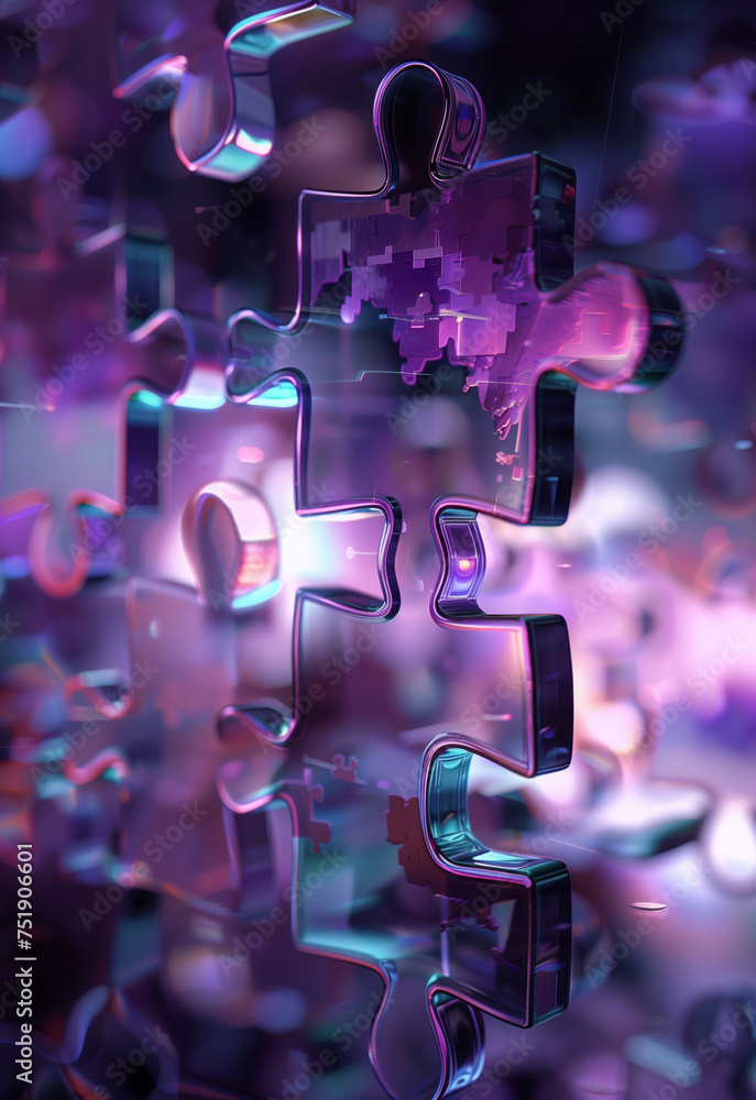 Abstract glass jigsaw puzzle background.Minimal creative party and art concept.Copy space,top view,flat lay.Generative AI Abstract glass jigsaw puzzle background.Minimal creative party and art concept.Copy space,top view,flat lay.Generative AI
