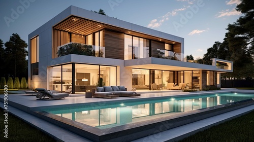 villa luxury house building © vectorwin