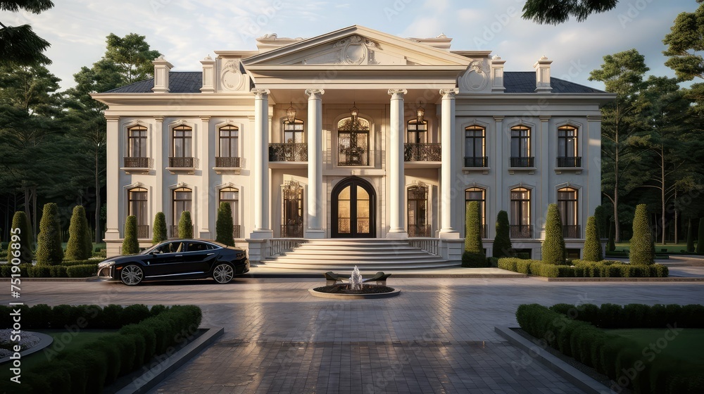 Fototapeta premium chateau luxury house building