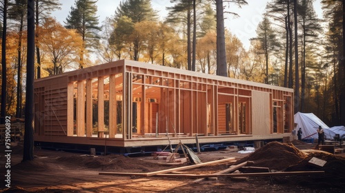 log wooden house building