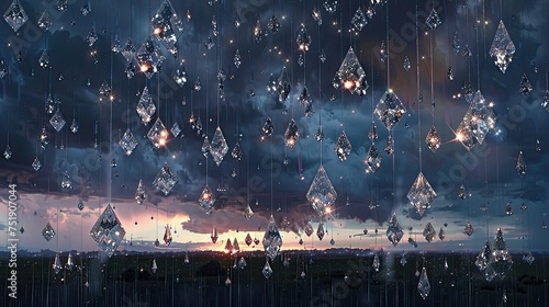 sparkle raining diamonds photo