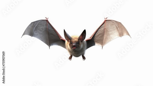 flying bats on a white background