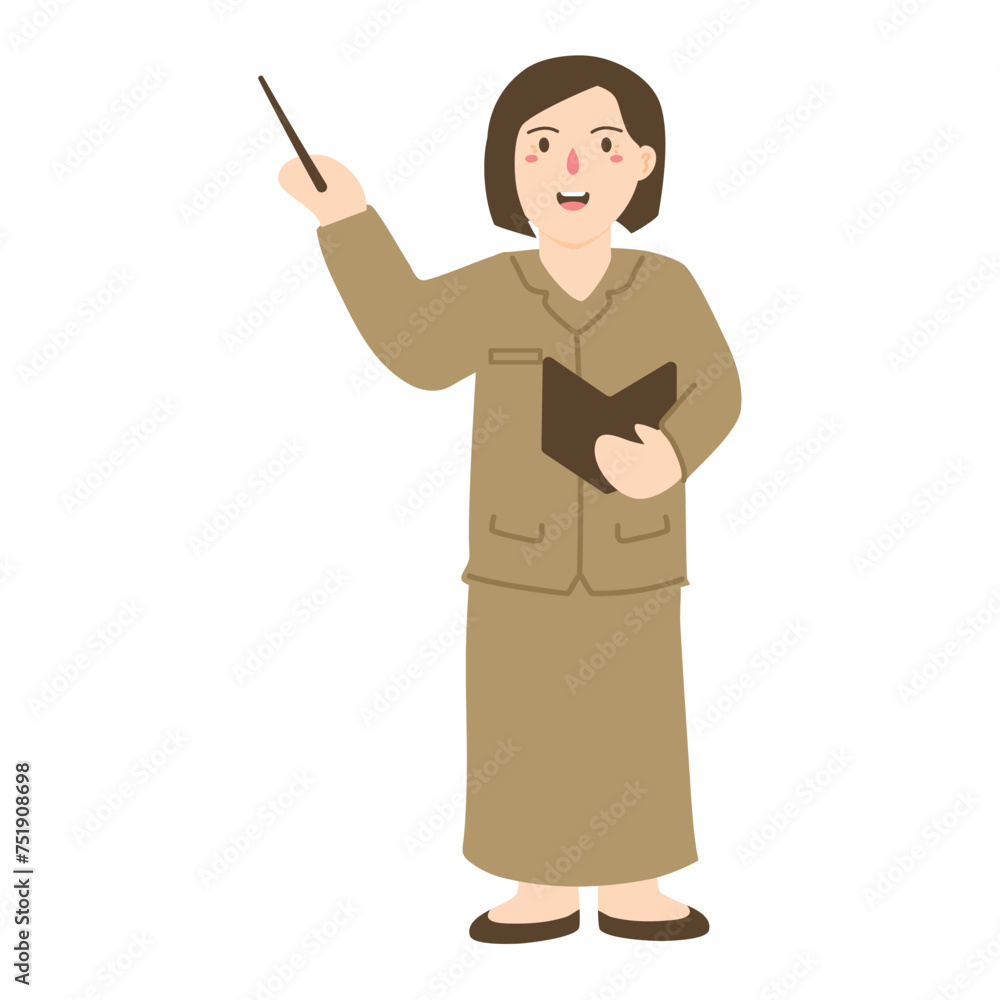 Teachers Wearing PNS Uniforms Illustration