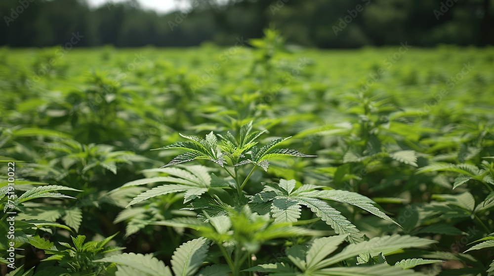 Cannabis or marijuana outdoors plantation growing on the mountains. Wide angle Cannabis or marijuana outdoors plantation growing on the mountains. Wide angle