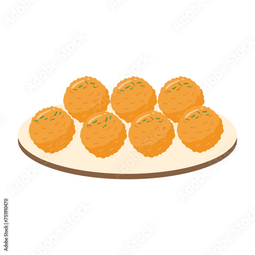 Croquetas. Traditional Cuban dish food