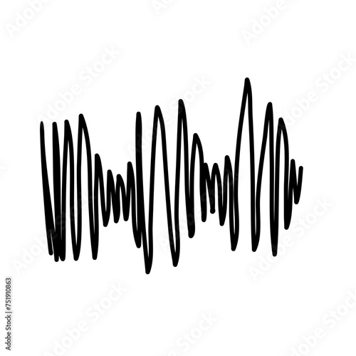 Earthquanke seismogram wave vector hand drawn 
