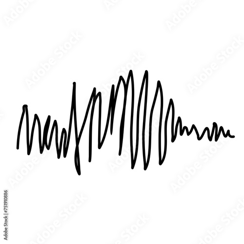 Earthquanke seismogram wave vector hand drawn 