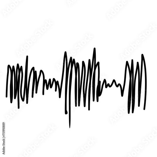 Earthquanke seismogram wave vector hand drawn 