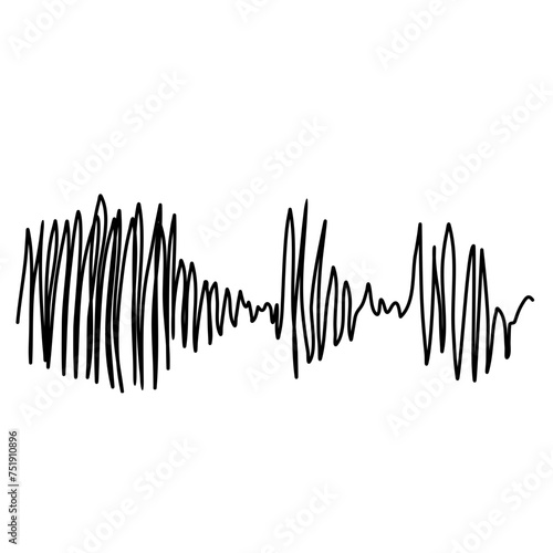 Earthquanke seismogram wave vector hand drawn 
