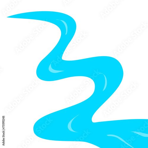 Meandrous river beds illustration