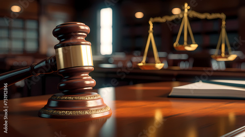 Legal concept image gavel bokeh, law and authority lawyer concept