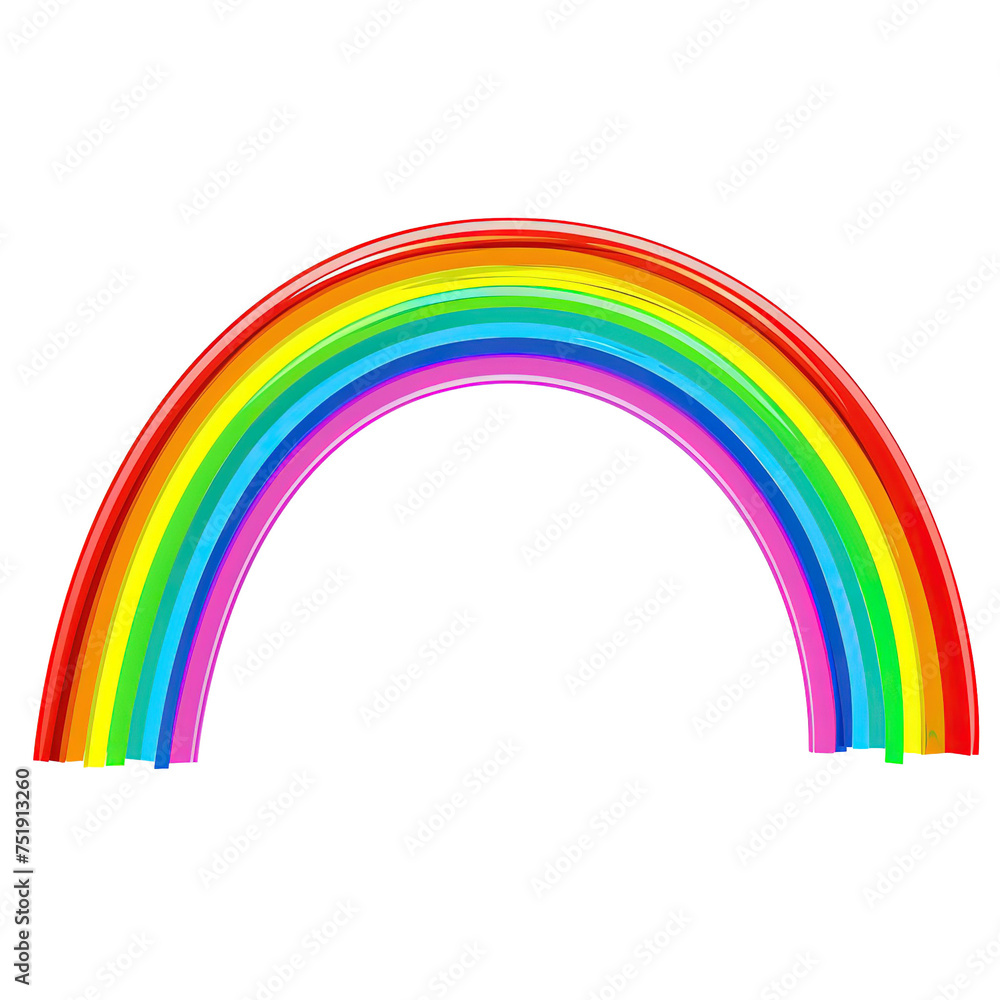 rainbow, wide angle, clouds on solid white background, Beautiful meteorological phenom occurring after rain. Fantasy symbol of good luck. rainbow, wide angle, clouds on solid white background, Beautiful meteorological phenom occurring after rain. Fantasy symbol of good luck.