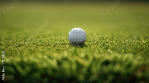 Photo of golf ball near hole in center