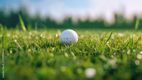 Photo of golf ball near hole in center