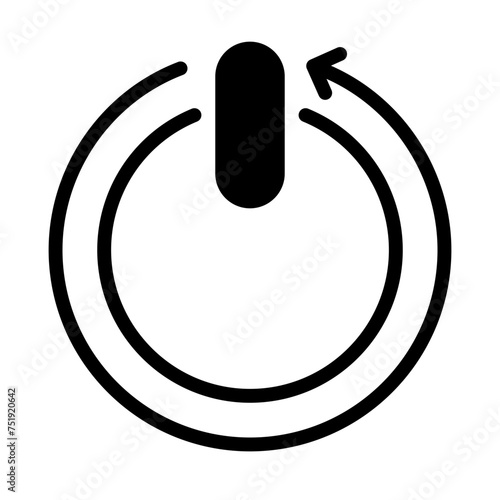 restart icon, glyph icon style