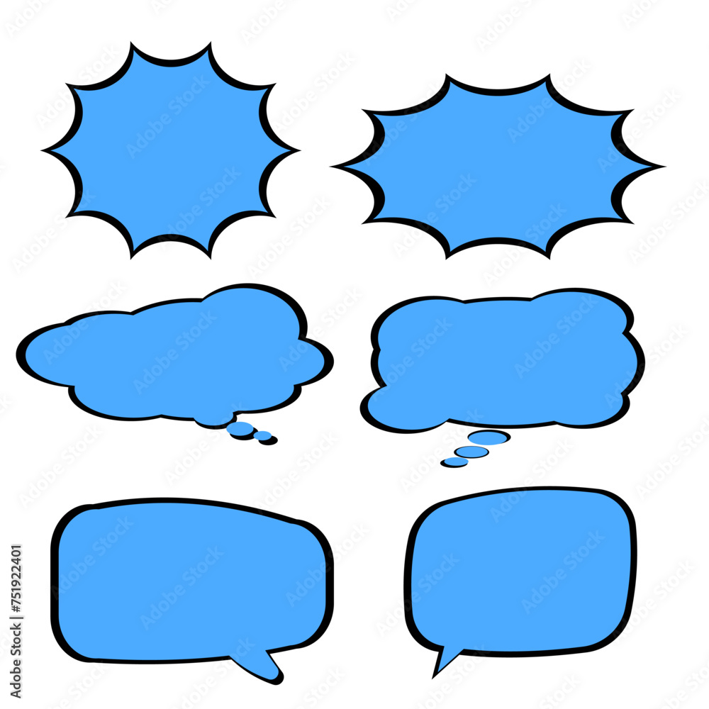 comic speech bubbles set vector comic speech bubbles set vector