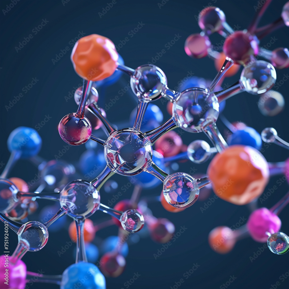 3d render of molecule 3d render of molecule