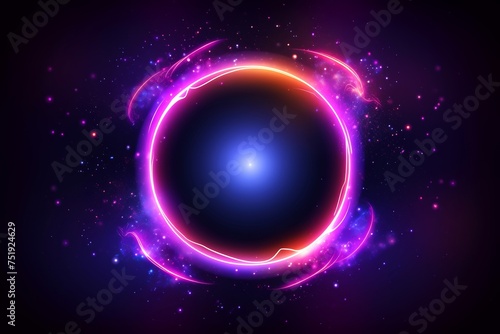 Abstract colorful galaxy wallpaper,black hole,abstract neon light