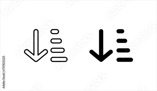 Financial risk icons set benefits. Vector illustration. EPS 10.