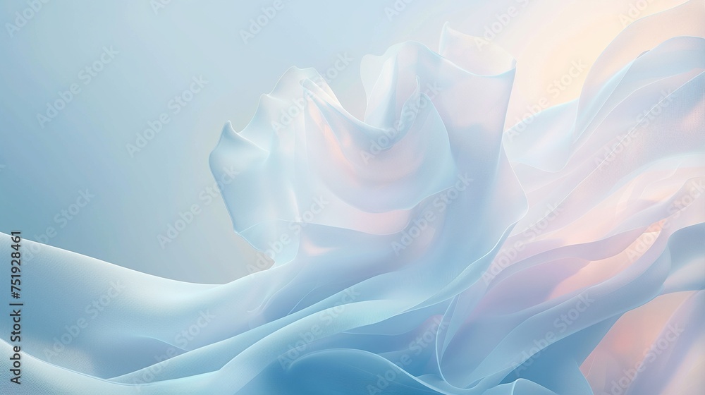 Serene 4K HD backdrop with a delicate interplay of soft hues and simple shapes, offering a peaceful and modern digital canvas for a minimalist desktop. - obrazy, fototapety, plakaty 