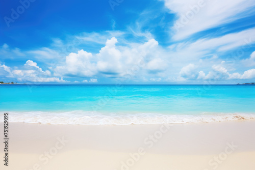 Beautiful sandy beach with white sand