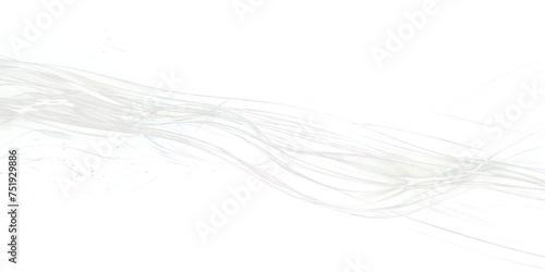 White light line, light wave isolated on transparent png.