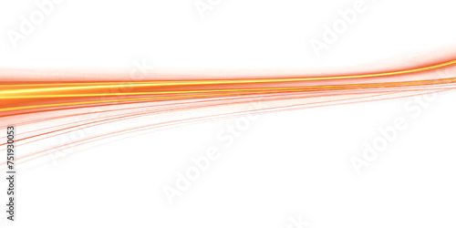 Luminous gold wavy line light line, golden wave lights , Golden stars dust trail sparkling particles isolated on transparent png.
