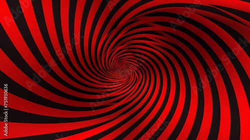 Psychedelic Pulses in red and black  Rotation - Optical Illusion Pulses