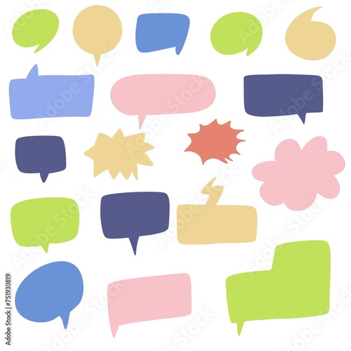 set of speech bubbles photo