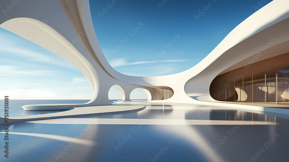 Abstract architectural exterior design, conceptual architectural design