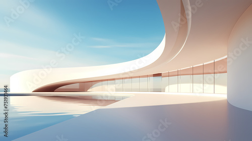 Abstract architectural exterior design, conceptual architectural design