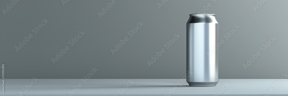 Aluminum soda can mockup on abstract background with copy space for branding design presentations. Aluminum soda can mockup on abstract background with copy space for branding design presentations.