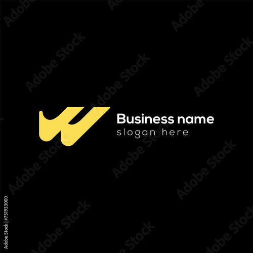 w Letter hockey and sports company logo design (ID: 751933000)