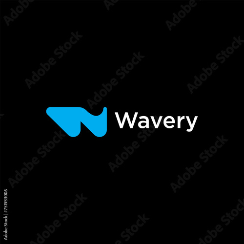 w Letter wave water company logo design (ID: 751933006)