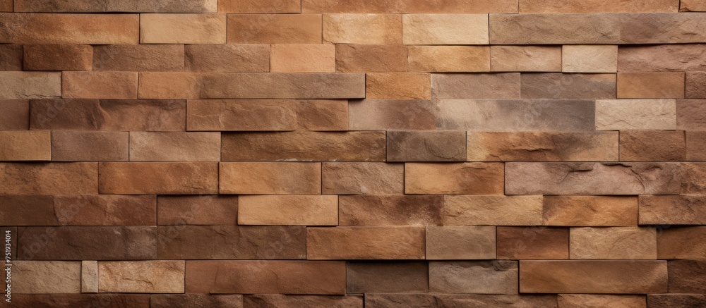 A sturdy wall constructed from brown bricks, showcasing a uniform and solid structure. The arrangement of the bricks creates a visually appealing pattern with a warm and earthy tone. A sturdy wall constructed from brown bricks, showcasing a uniform and solid structure. The arrangement of the bricks creates a visually appealing pattern with a warm and earthy tone.