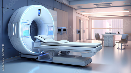Sophisticated CT-Scan Machine Waiting For Operation In Advanced Hospital Setting