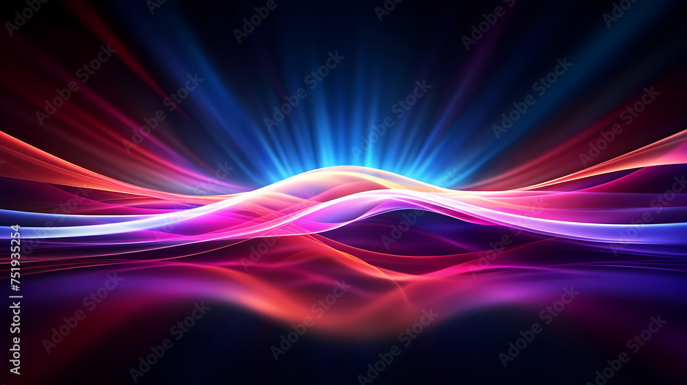 Fototapeta premium Neon speed abstract background, digital abstract background